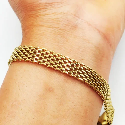 Pulsera de eslabones dorada Andie