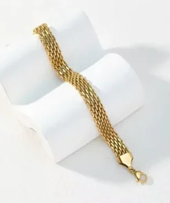 Pulsera de eslabones dorada Andie
