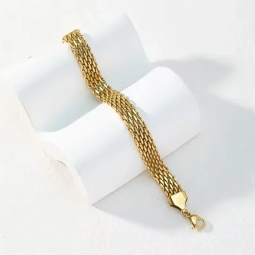 Pulsera de eslabones dorada Andie