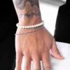 Pulsera de hombre con perla blanca Zac