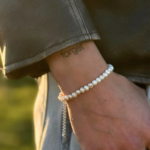 Pulsera de perlas para hombre