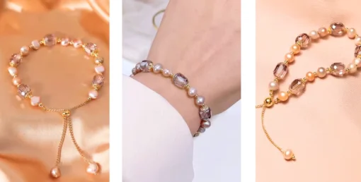Pulsera de piedra natural para mujer Camélia