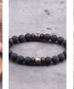 Pulsera de piedra volcánica Maxime