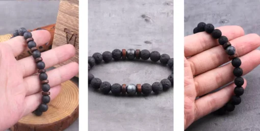 Pulsera de piedra volcánica Maxime