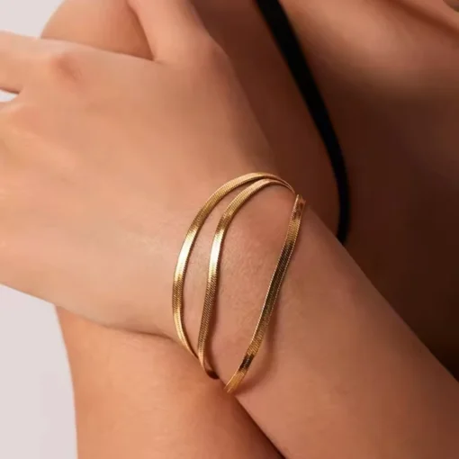 Pulsera dorada para mujer Iris