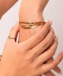 Pulsera dorada para mujer Iris