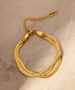 Pulsera dorada para mujer Iris