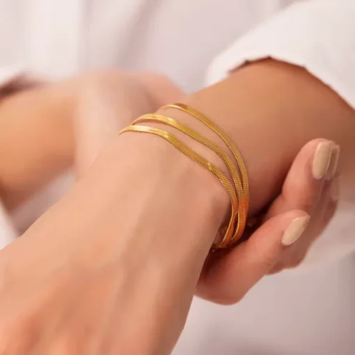 Pulsera dorada para mujer Iris