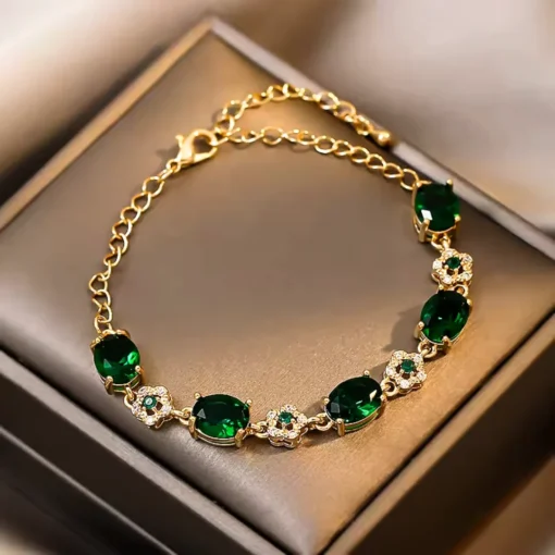 Pulsera piedra verde Cloé