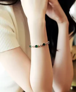 Pulsera piedra verde Cloé