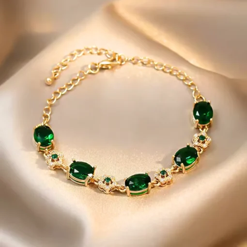 Pulsera piedra verde Cloé