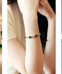 Pulsera piedra verde Cloé