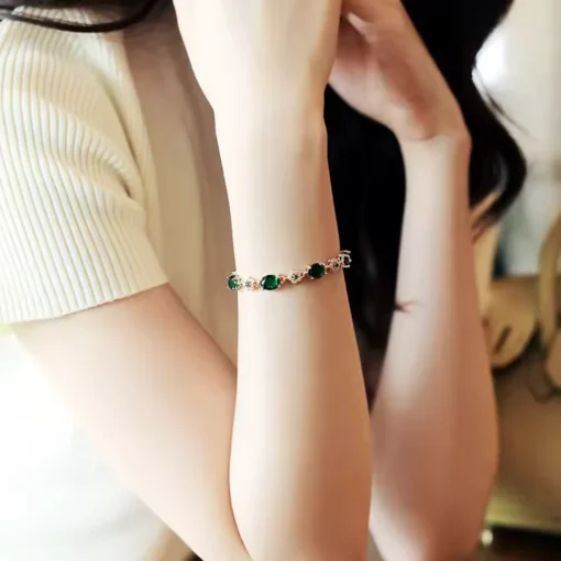 Pulsera piedra verde Cloé