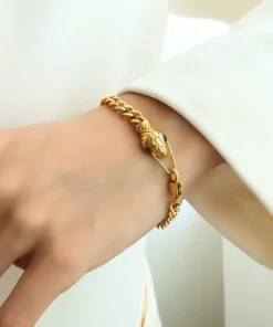 Pulsera serpiente dorada Lucie