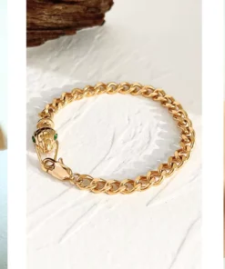 Pulsera serpiente dorada Lucie