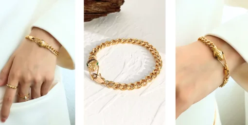 Pulsera serpiente dorada Lucie